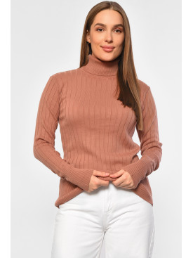 Гольф женский однотонный терракотового цвета 4659 187859C Гольф женский однотонный терракотового цвета 4659 187859C