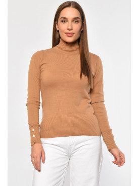 Гольф женский однотонный бежевого цвета 4660 187870C