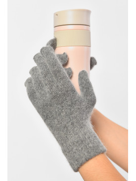 Перчатки женские ангора серого цвета 7266 188005C Перчатки женские ангора серого цвета 7266 188005C