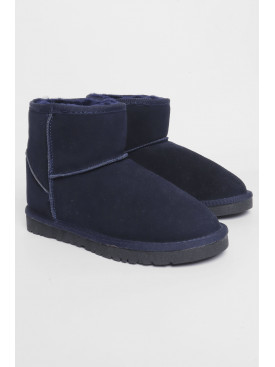 Угги женские искусственная замша тёмно-синего цвета на меху 5115-2 188151C