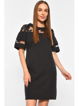 Платье женское однотонное черного цвета 519 188318C