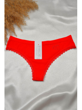 Стрінги жіночі з мереживом червоного кольору 8860 188782C Стрінги жіночі з мереживом червоного кольору 8860 188782C