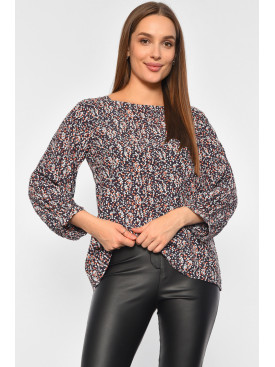 Блуза женская полубатальная черного цвета 19503 189031C Блуза женская полубатальная черного цвета 19503 189031C