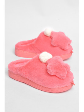 Тапочки детские розового цвета с мехом MB-0494 189051C Тапочки детские розового цвета с мехом MB-0494 189051C