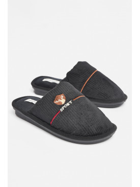 Тапочки комнатные мужские чёрного цвета MU-8604 189125C