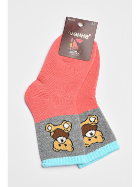 Шкарпетки дитячі для дівчинки темно-рожевого кольору 4035 189433C