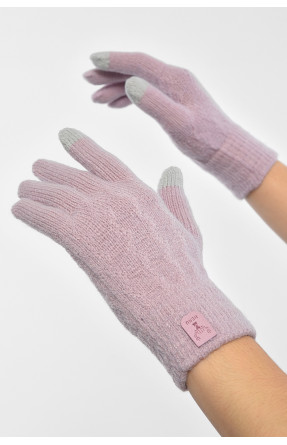 Рукавички жіночі сенсорні бузкового кольору утеплені 7023 189513C