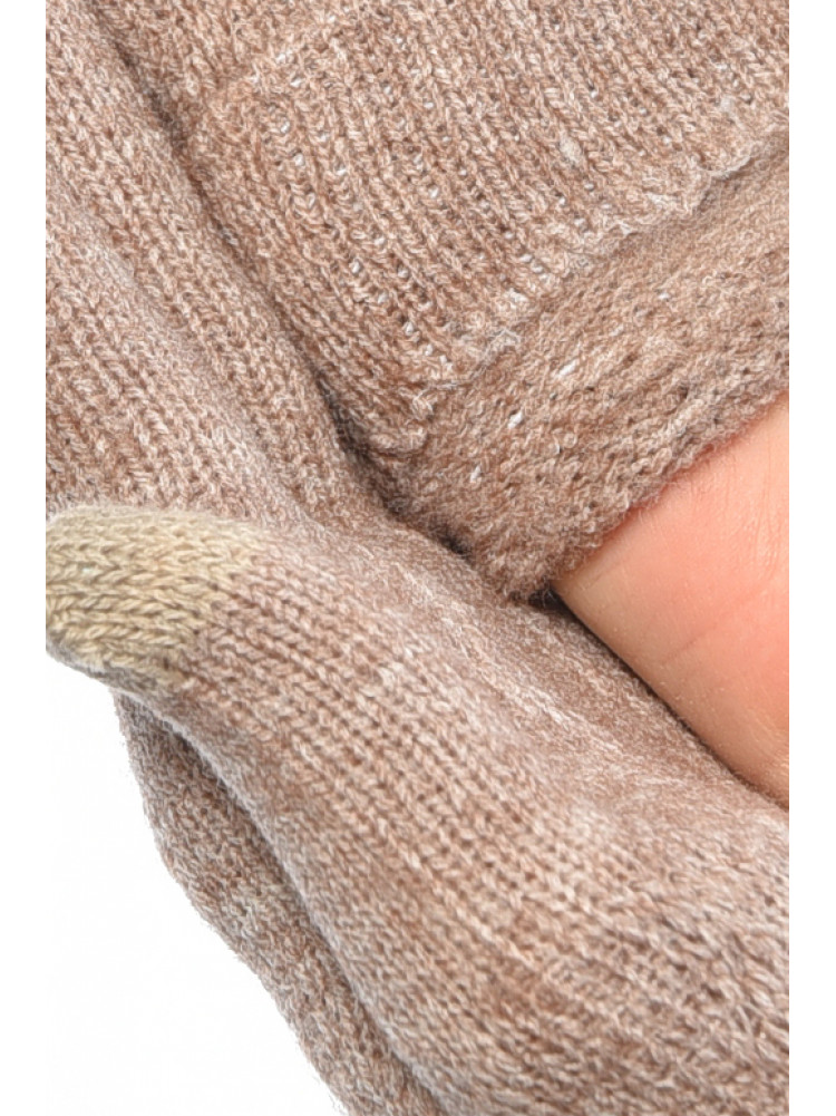 Рукавички жіночі сенсорні кольору мокко утеплені 7023 189515C