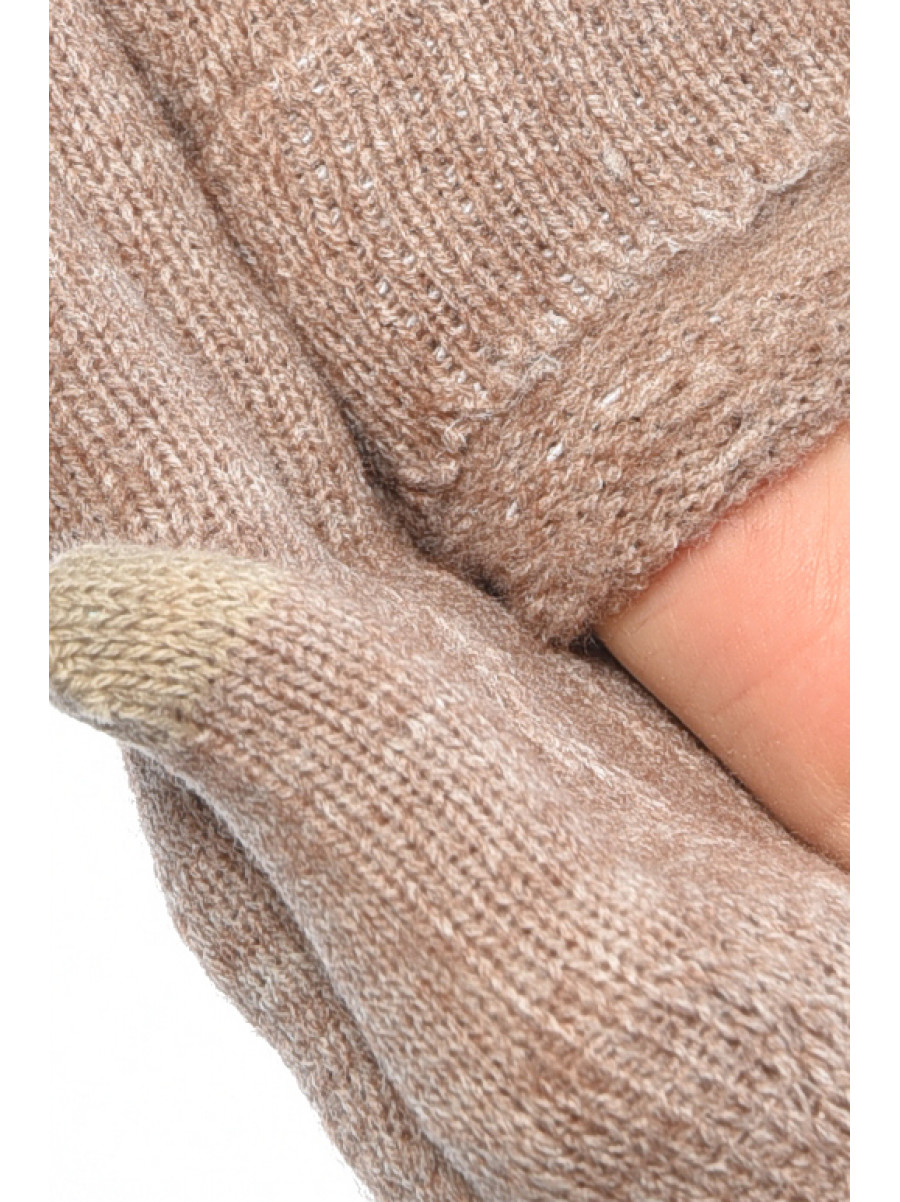 Рукавички жіночі сенсорні кольору мокко утеплені 7023 189515C