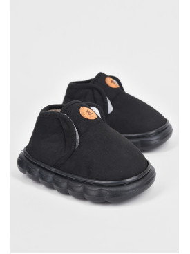 Тапочки детские черного цвета на меху 9819-8 190101C