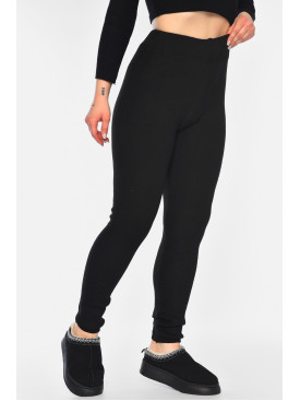 Лосини жіночі з начісом на верблюжій вовні чорного кольору 833 190463C