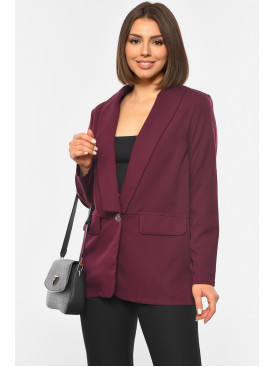 Пиджак женский однотонный фиолетового цвета 748 190481C Пиджак женский однотонный фиолетового цвета 748 190481C