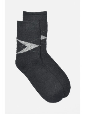 Шкарпетки чоловічі махрові ангорові чорного кольору К21-2 190522C