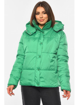 Куртка женская демисезонная зеленого цвета 8866 190814C Куртка женская демисезонная зеленого цвета 8866 190814C