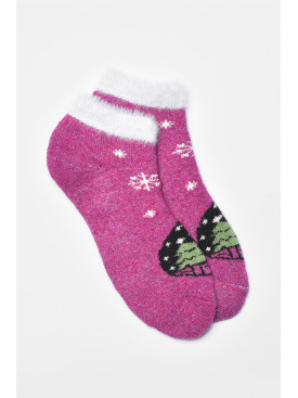 Носки женские махровые на верблюжьей шерсти сиреневого цвета SA12-2 191190C Носки женские махровые на верблюжьей шерсти сиреневого цвета SA12-2 191190C