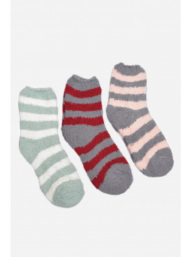 Набор носков женских травка в полоску 3 штуки 191396C Набор носков женских травка в полоску 3 штуки 191396C