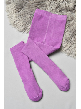 Колготи дитячі махрові для дівчинки однотонні бузкового кольору К010 191586C