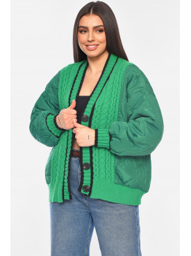 Кофта женская зеленого  цвета 191884C