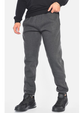 Спортивні штани чоловічі на флісі темно-сірого кольору 09к 192591C