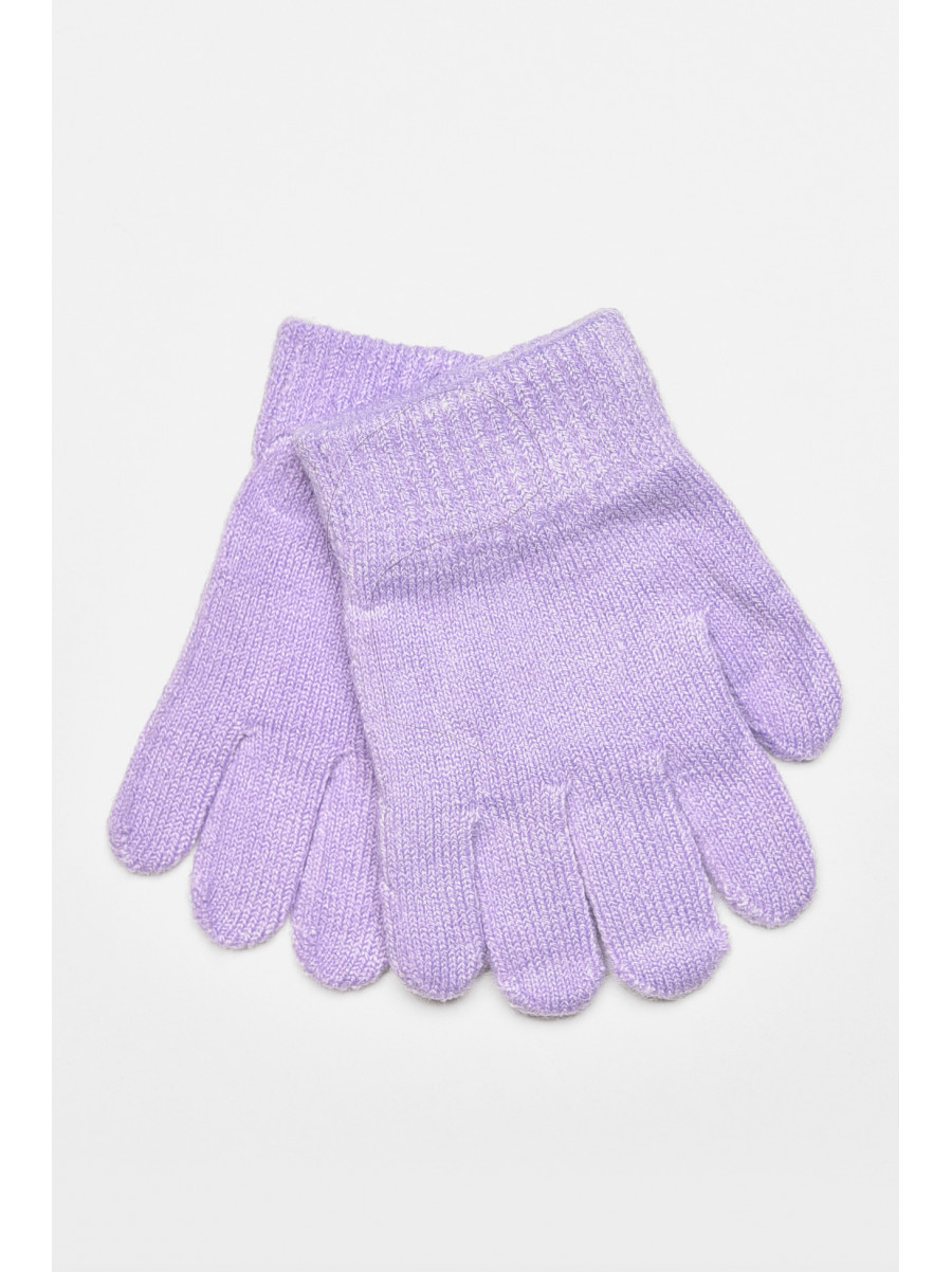 Перчатки детские демисезонные однотонные сиреневого цвета 1731 192689C