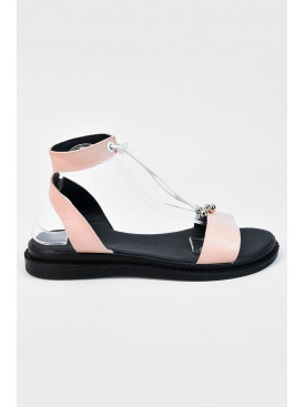 Босоніжки жіночі натуральна шкіра бежевого кольору 104-2 192772C