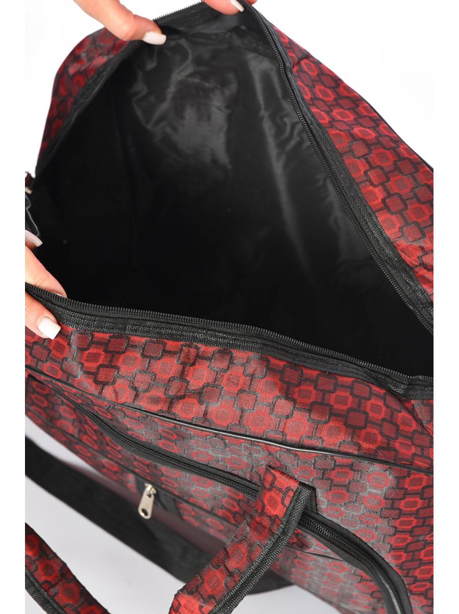 Сумка дорожная унисекс бордового цвета 192809C