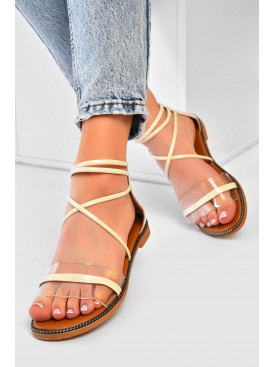 Босоножки женские молочного цвета 1961782 192859C