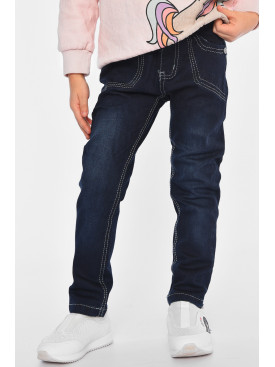 Джинси дитячі для дівчинки синього кольору 019 193006C