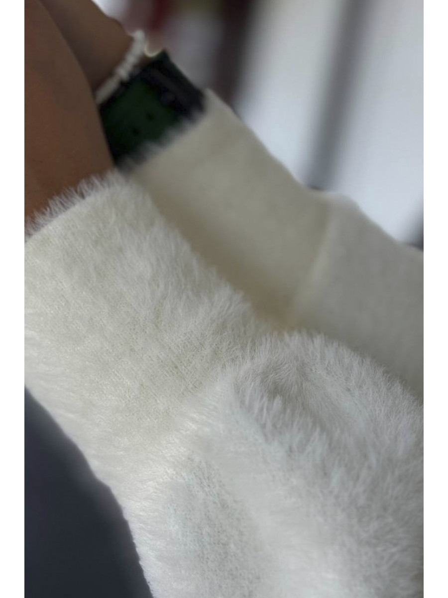 Худи женское альпака белого цвета 0012 193312C