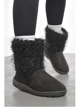 Угги женские черного цвета искуственная замша 920 193364C