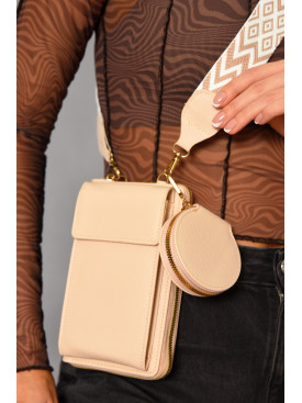 Клатч женский из экокожи бежевого цвета 5802 193573C