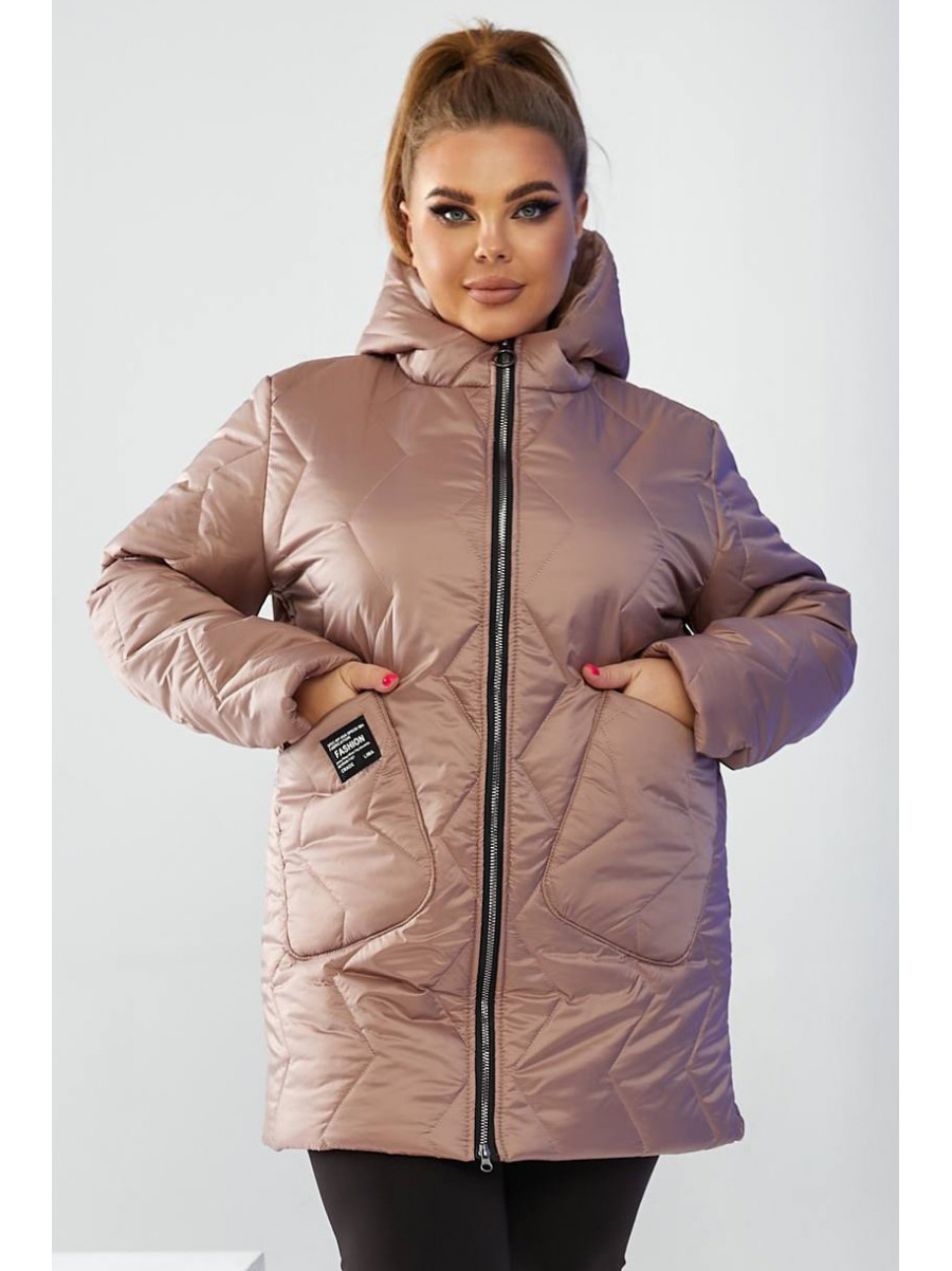 Куртка жіноча пудрового кольору 193701C