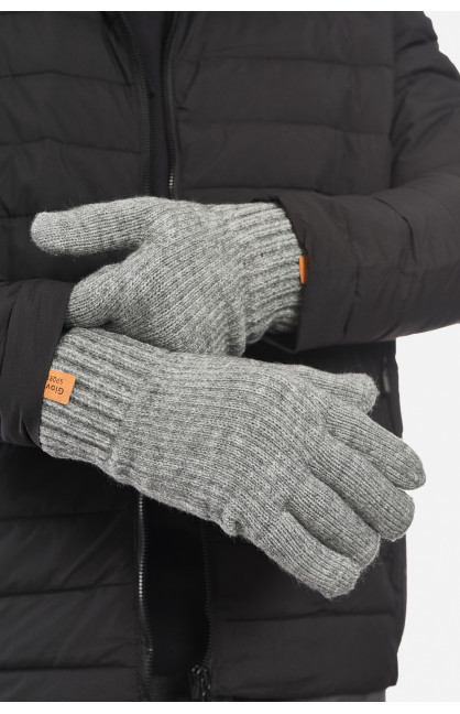 Перчатки мужские акриловые утепленные серого цвета 8202 193714C