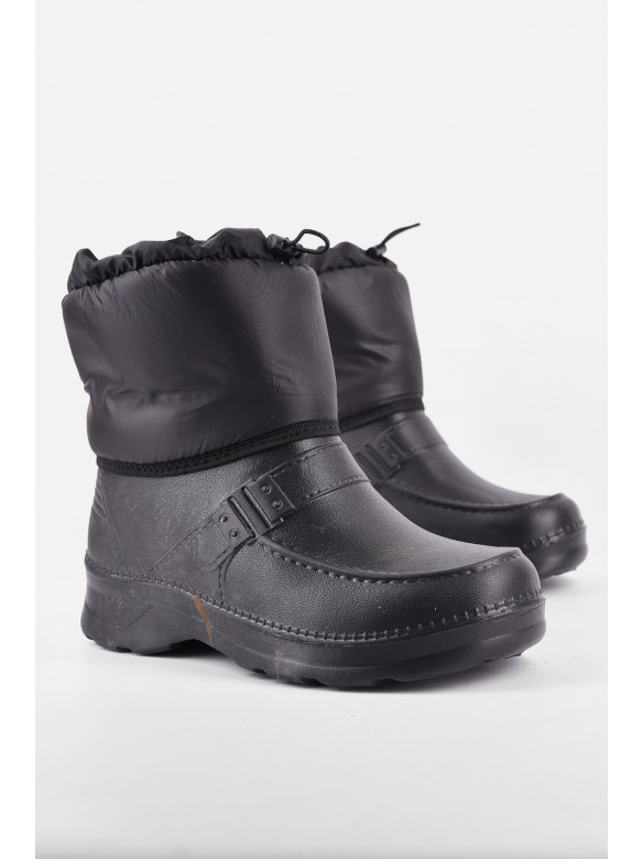 Дутики чоловічі піна на овчині чорного кольору МДТ-01 193998C