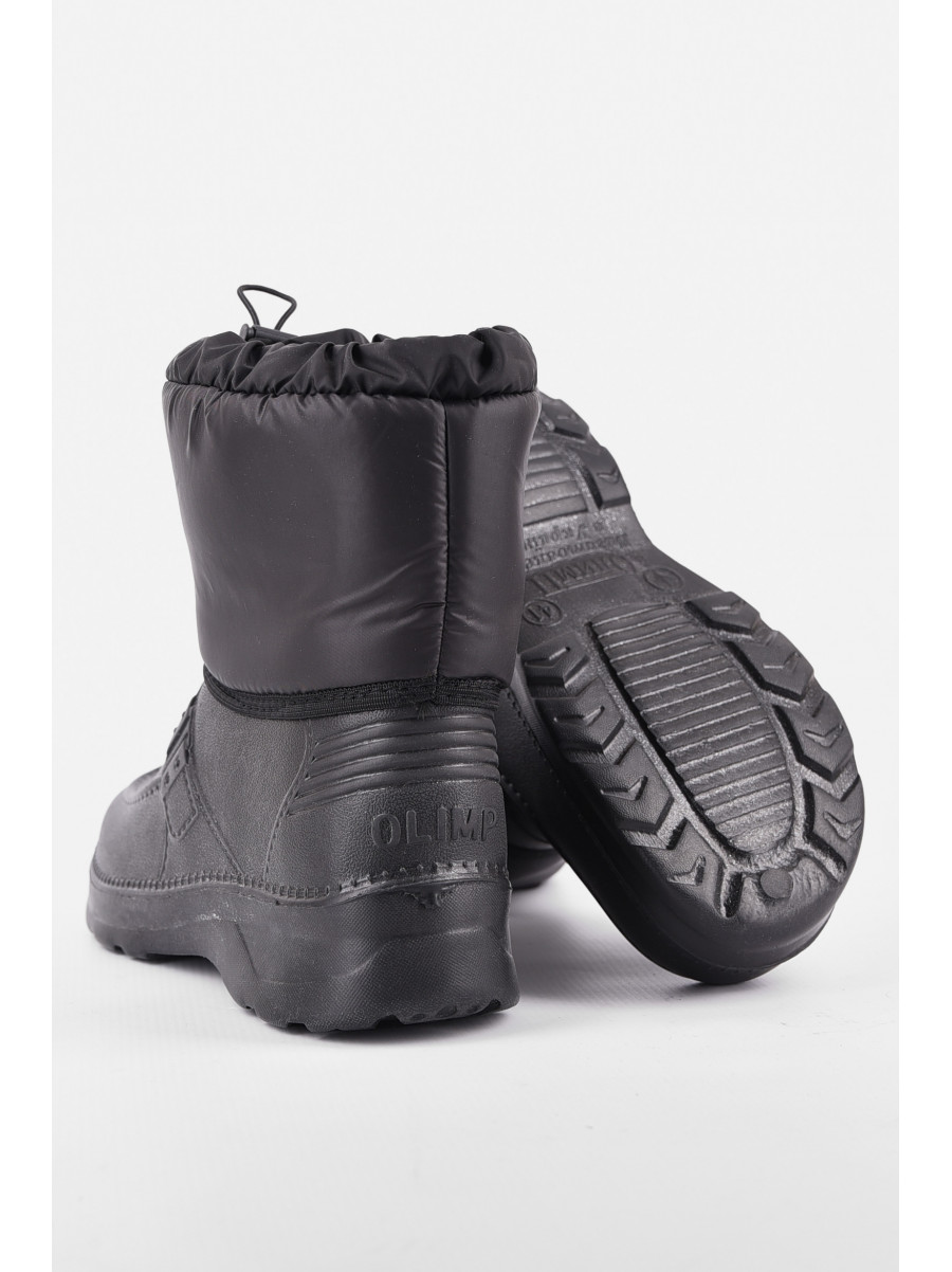 Дутики чоловічі піна на овчині чорного кольору МДТ-01 193998C