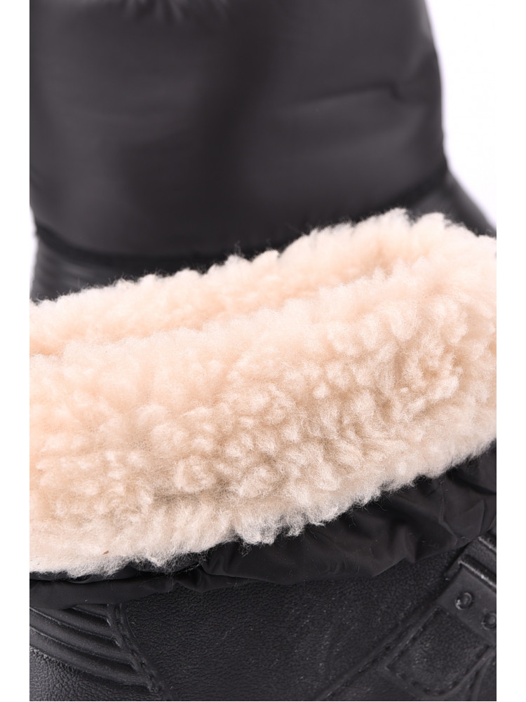 Дутики чоловічі піна на овчині чорного кольору МДТ-01 193998C