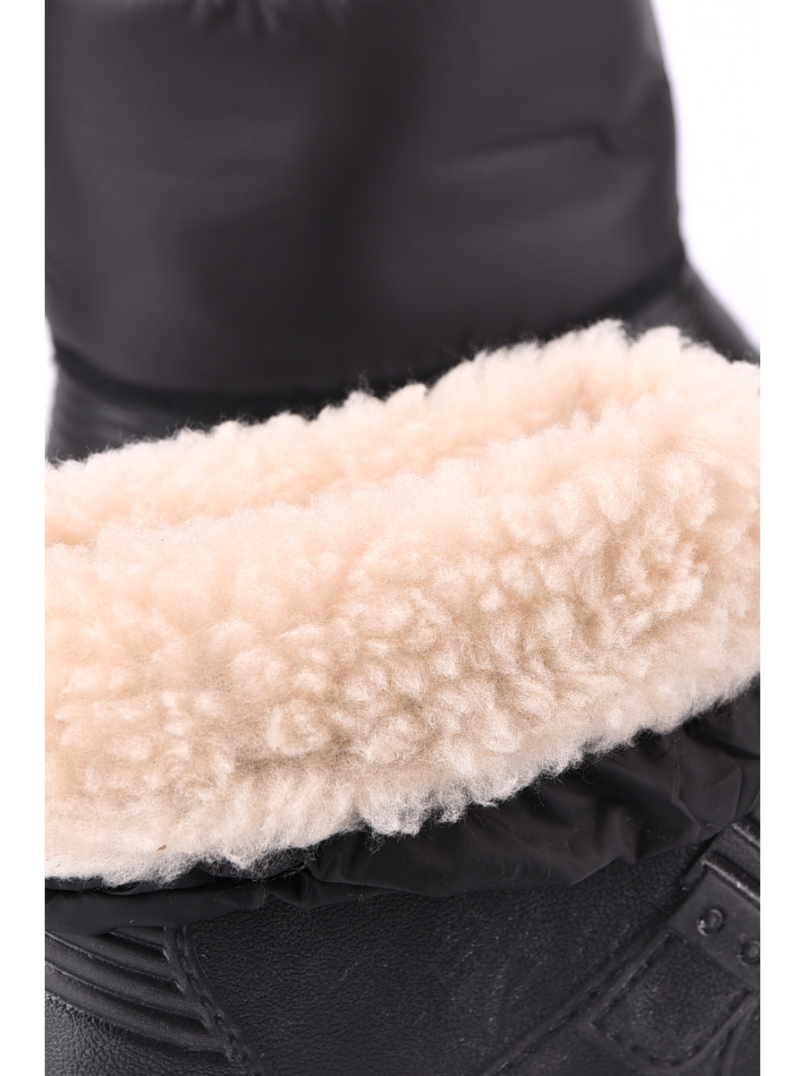 Дутики чоловічі піна на овчині чорного кольору МДТ-01 193998C