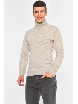 Гольф чоловічий однотонний бежевого кольору 4026-3 194052C