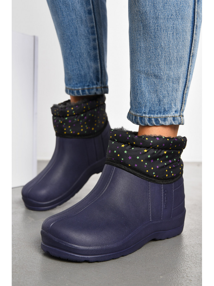 Дутики жіночі на хутрі темно-синього кольору 194065C Дутики жіночі на хутрі темно-синього кольору 194065C