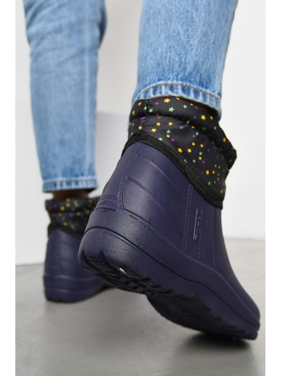 Дутики жіночі на хутрі темно-синього кольору 194065C Дутики жіночі на хутрі темно-синього кольору 194065C