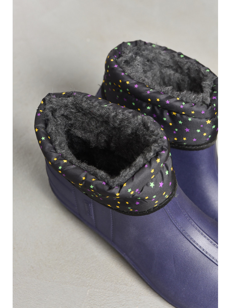 Дутики жіночі на хутрі темно-синього кольору 194065C Дутики жіночі на хутрі темно-синього кольору 194065C