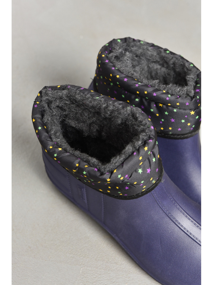 Дутики жіночі на хутрі темно-синього кольору 194065C Дутики жіночі на хутрі темно-синього кольору 194065C