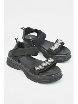 Босоножки женские черного цвета 71030-2 194407C Босоножки женские черного цвета 71030-2 194407C