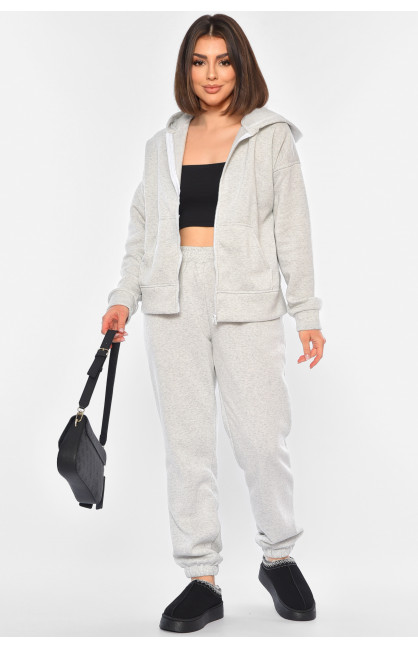 Спортивный костюм женский светло-серого цвета 4059 194532C