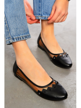 Балетки жіночі чорного кольору 19-56891 195217C