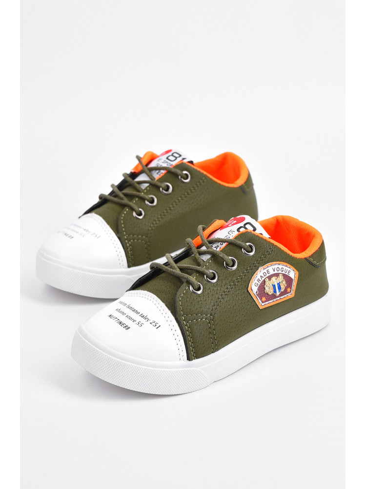 Кеды детские цвета хаки на шнуровке 19-62845 195313C