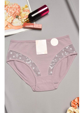 Трусы женские полубатальные сиреневого цвета 24119 195549C Трусы женские полубатальные сиреневого цвета 24119 195549C