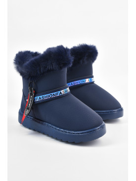 Угги детские искуственная замша синего цвета без застежки 111-3 195704C Угги детские искуственная замша синего цвета без застежки 111-3 195704C