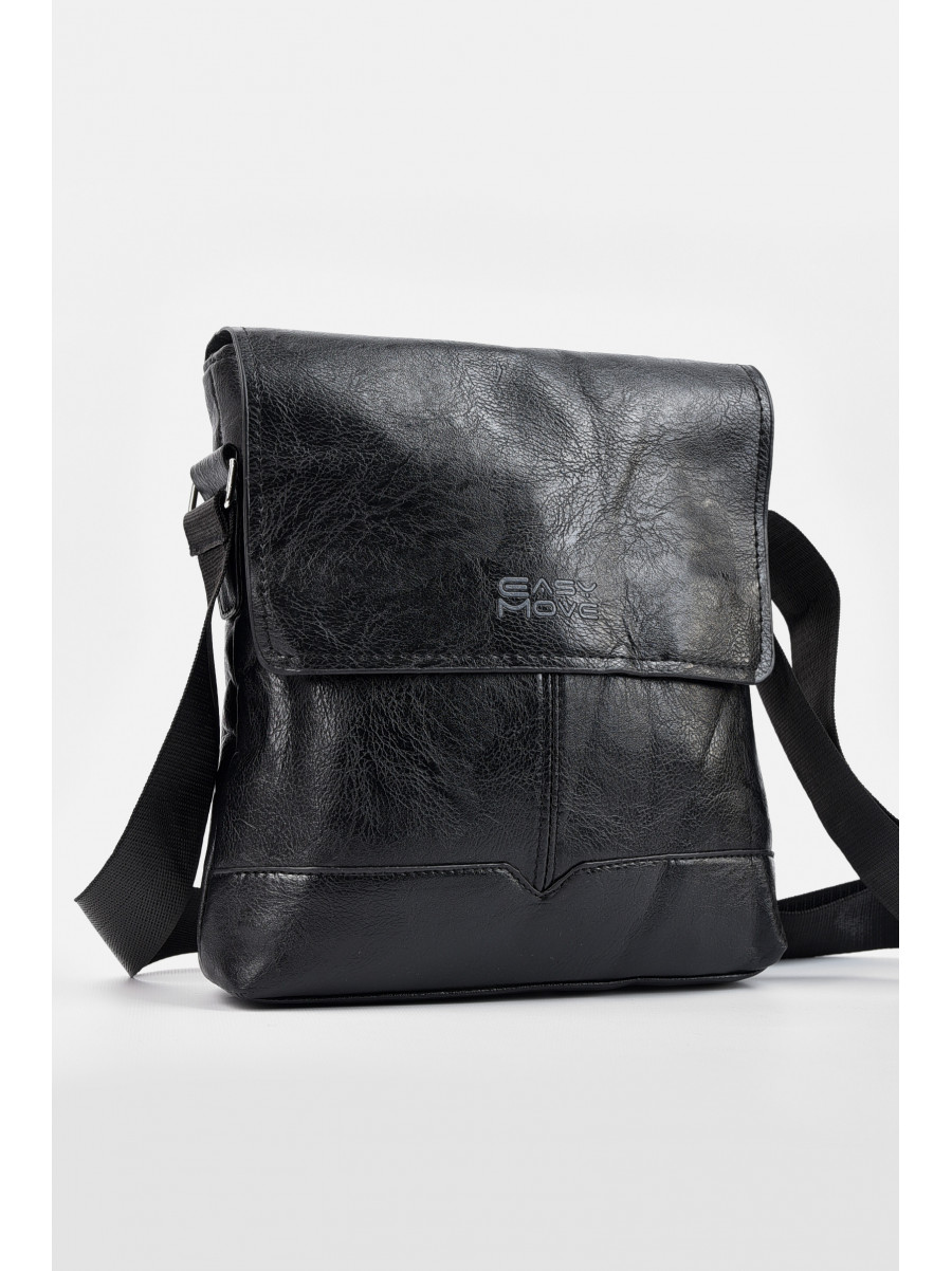 Сумка мужская через плечо из экокожи  черного цвета 2707-2 195750C