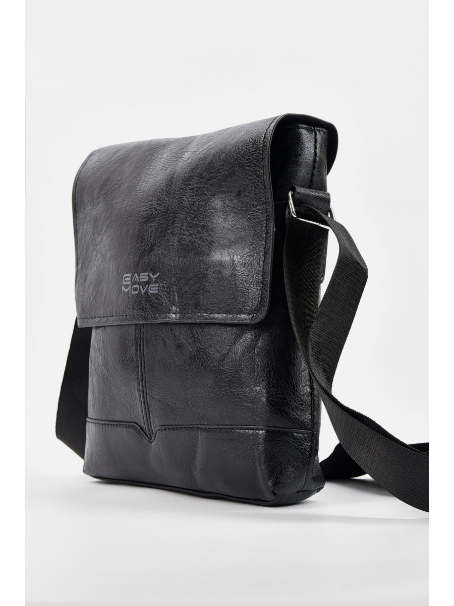 Сумка мужская через плечо из экокожи  черного цвета 2707-2 195750C